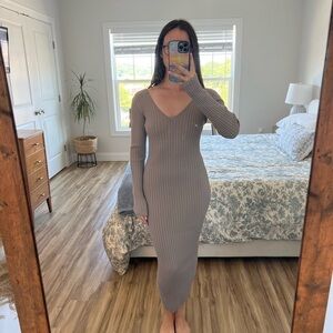 NWT Vitality (Balance Athletica) Bodycon Midi Sweater Dress